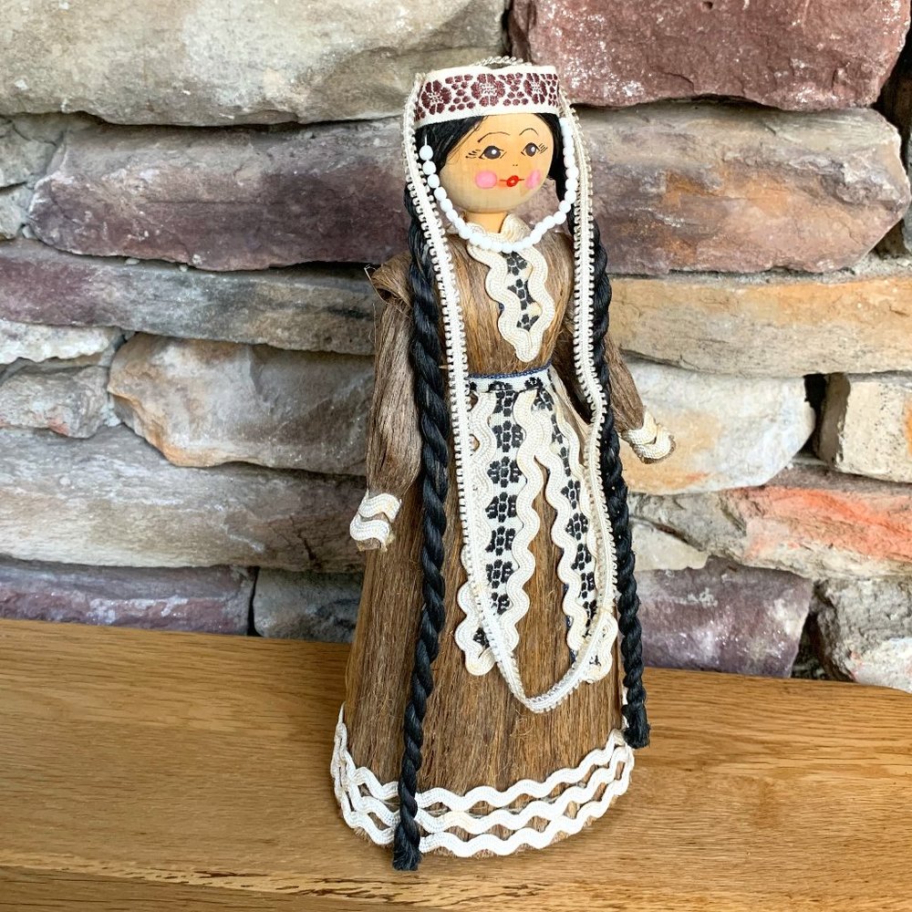 Flax Doll Belarus Ethnic Culture Costume Braids Collectible Toy